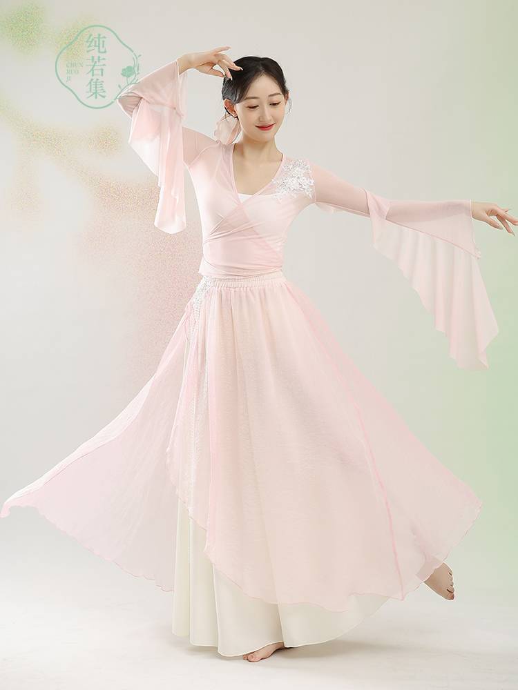 Chun Ruoji Classical Dance Pet Piaopalus Pearl Skirts, Fairy Dance Dance Dance Chinese Dance Day Frequently Nets Practice Clothing