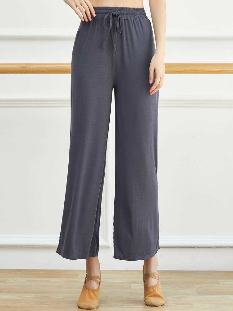 Modern dance wide -leg pants Modaer dance pants loose straight tube summer practice service classical dance thin dance pants