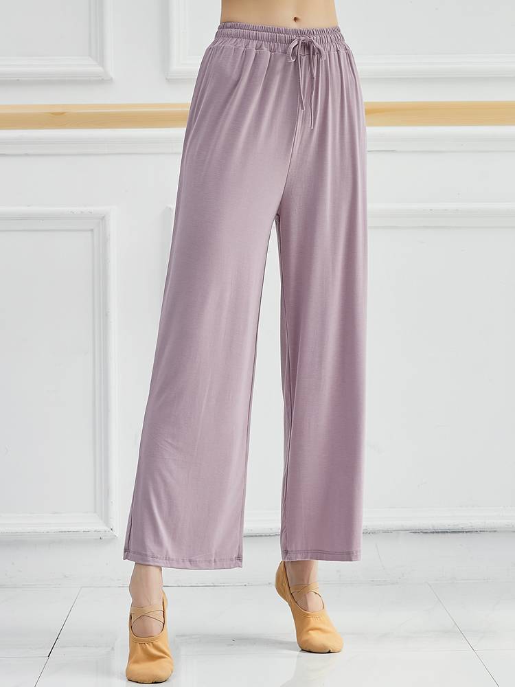 Modern dance wide -leg pants Modaer dance pants loose straight tube summer practice service classical dance thin dance pants