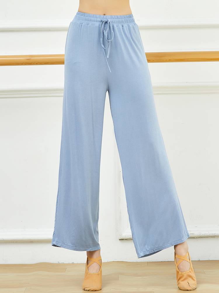 Modern dance wide -leg pants Modaer dance pants loose straight tube summer practice service classical dance thin dance pants