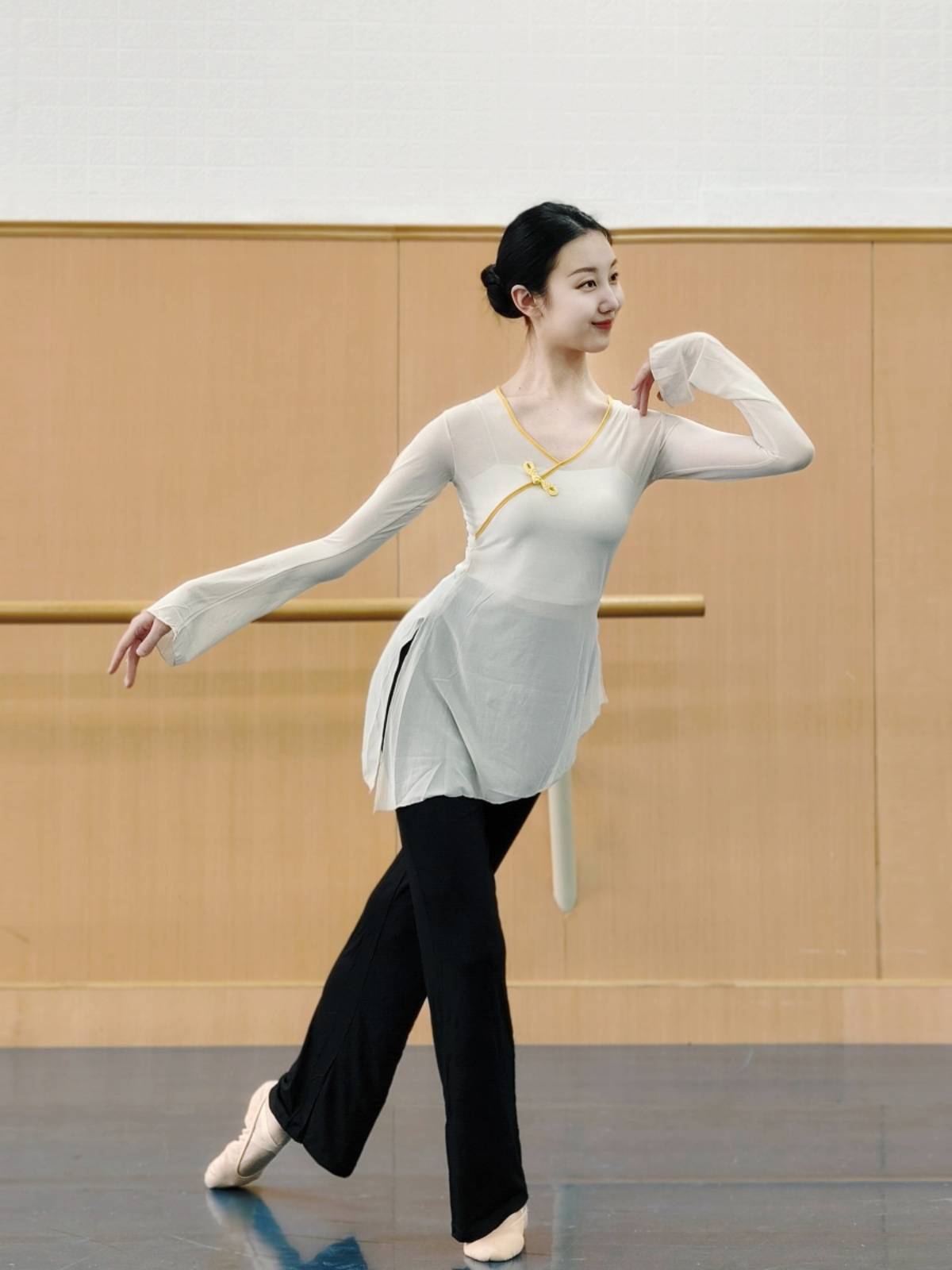 Classical dance long -sleeved top Chinese dance gauze dance service national dance exercise skills suit suit performance performance performance