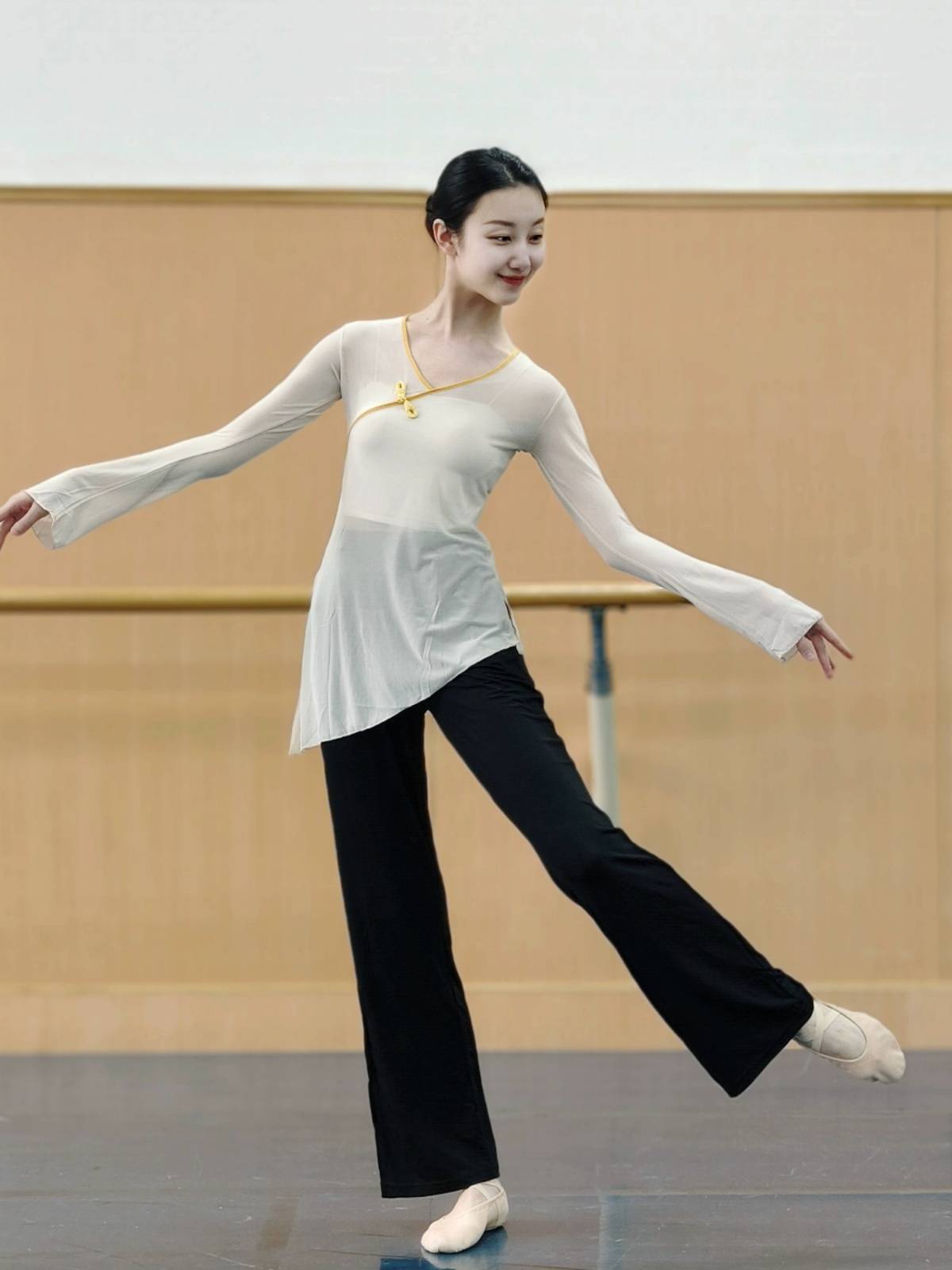 Classical dance long -sleeved top Chinese dance gauze dance service national dance exercise skills suit suit performance performance performance