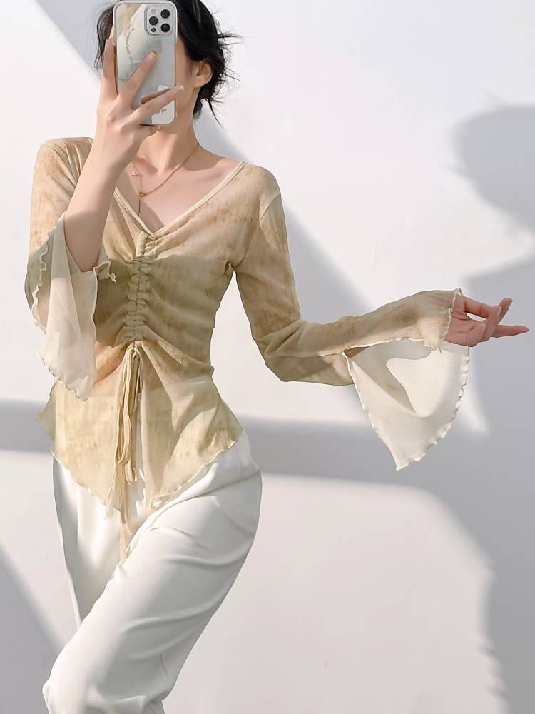 Dance practice service women's new modern dance body rhyme gums performed slimming training classical dance clothing