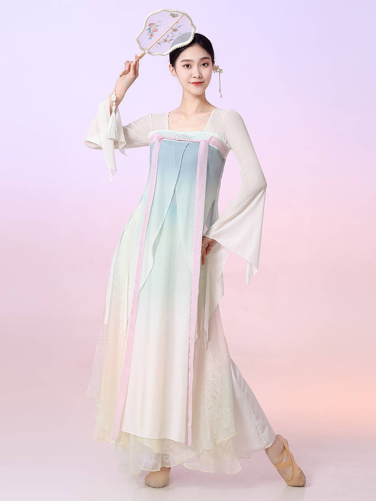 Classical dance yarn clothing body rhyme, extension, wide -leg pants, elegant female fan dance immortal, Chinese dance clothing performance clothing