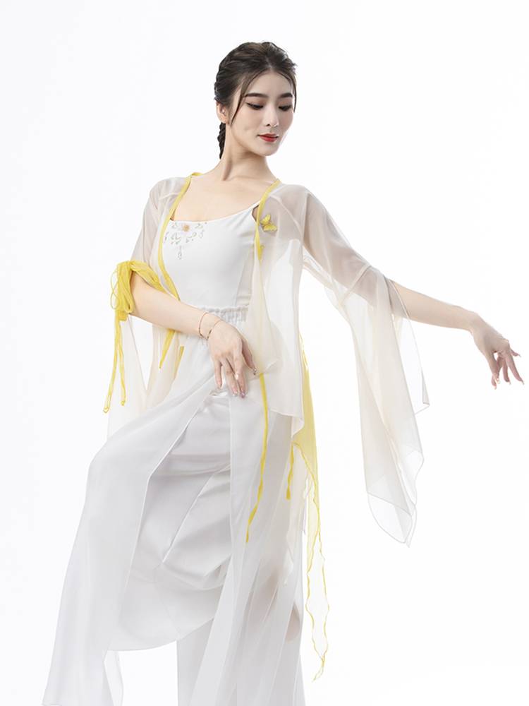 Classical dance clothing contrasting butterfly elegant gauze Chinese dance exercise karma jacket jacket ancient style performance service