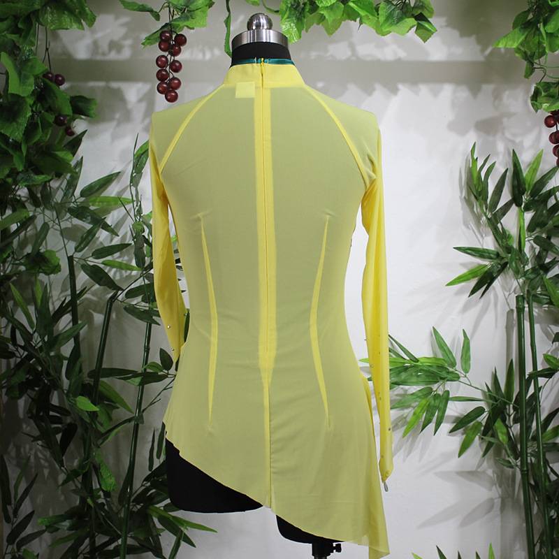 Classical dance body rhyme yae -yuzhou Yangge ethnic dance dance clothing art test yarn clothes stage performance clothing performance clothing