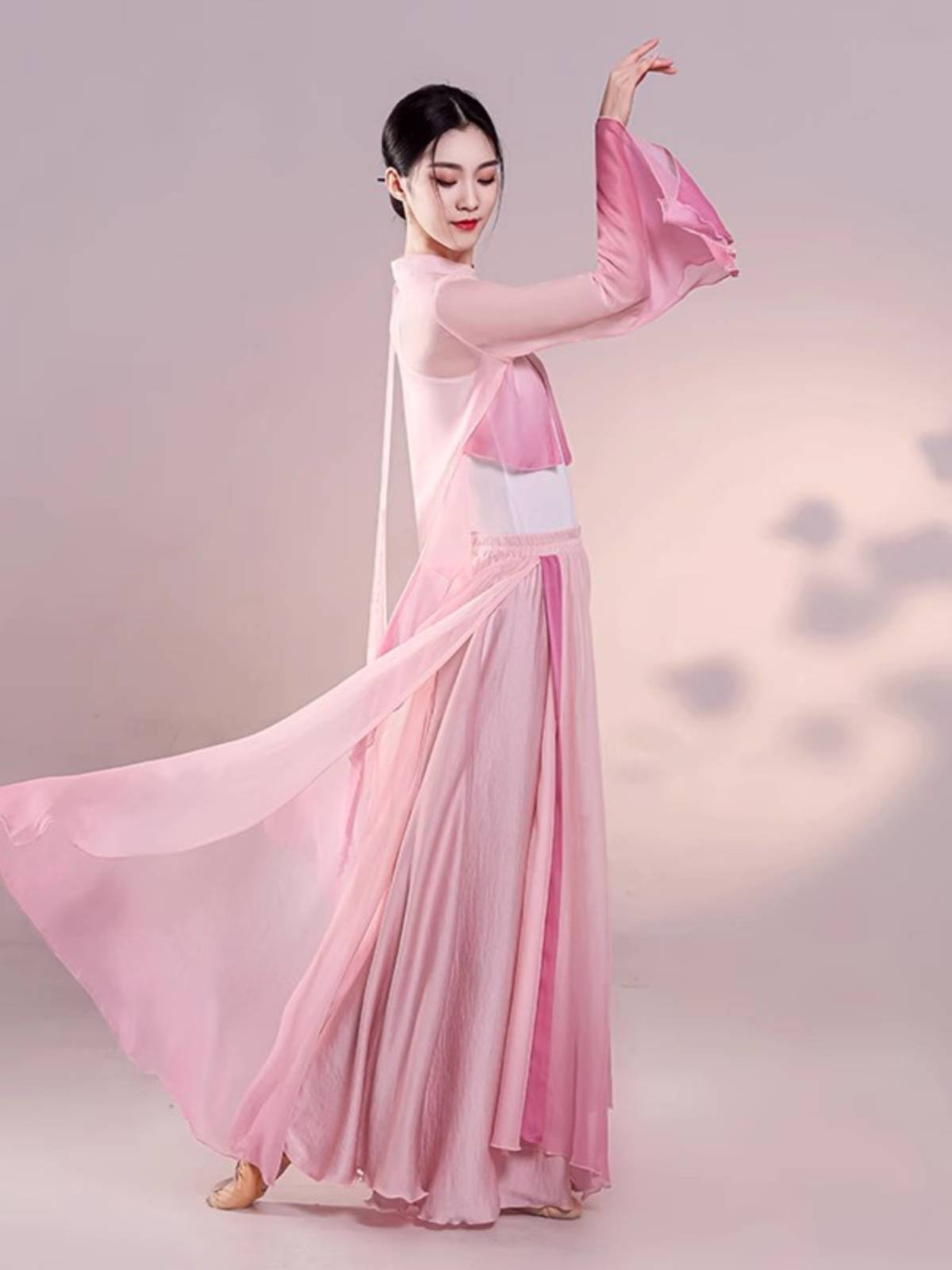 Classical dance clothing set female fairy, elegant ancient style gauze Chinese dance performance clothes practice clothes