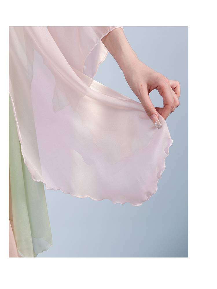 Classical dance clothing female elegant pink Hanfu body rhyme jacket Chinese dance fairy gauze dance dance performance suit