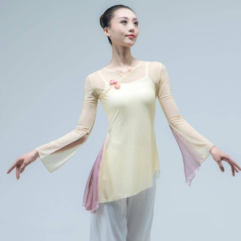 Classical Dance National Modern Body Rhyme Dance Performance Services Chinese Dance Practice Dresses Fathering Jacket Female Art Temperature Slutter