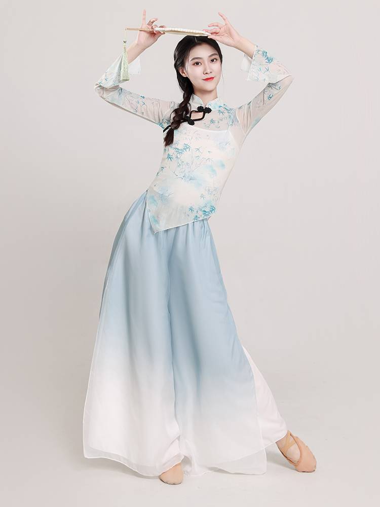 Classical dance ancient wind net yarn gauze, elegant and elastic, rhyme performance, performance of Chinese dance art test clothing stage