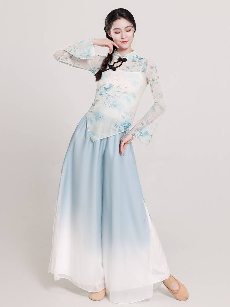 Classical dance ancient wind net yarn gauze, elegant and elastic, rhyme performance, performance of Chinese dance art test clothing stage