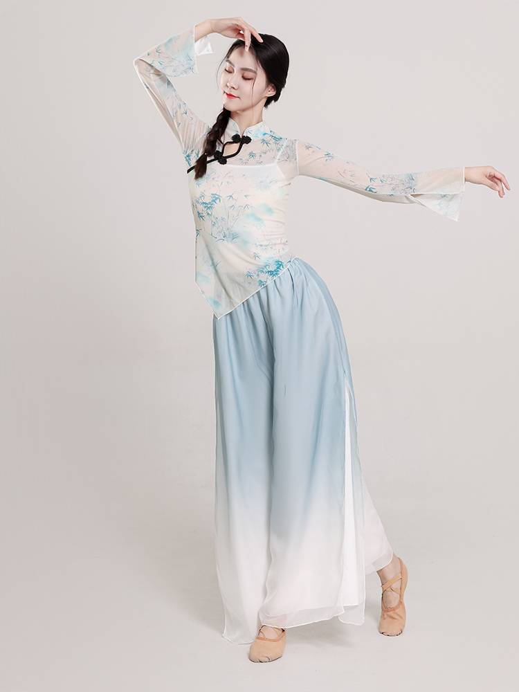 Classical dance ancient wind net yarn gauze, elegant and elastic, rhyme performance, performance of Chinese dance art test clothing stage