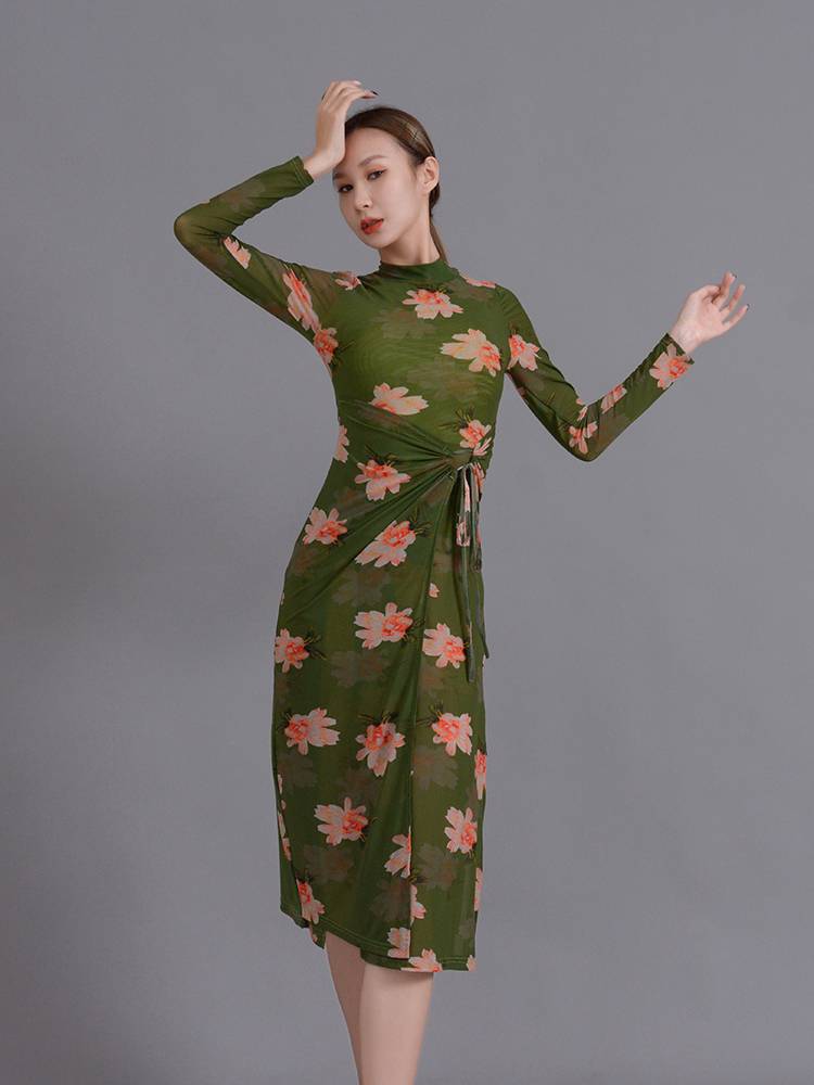 Classical dance body rhyme yae dance clothing female Chinese dance cheongsam practice service uniforms, passionate elegant shirt performance clothes
