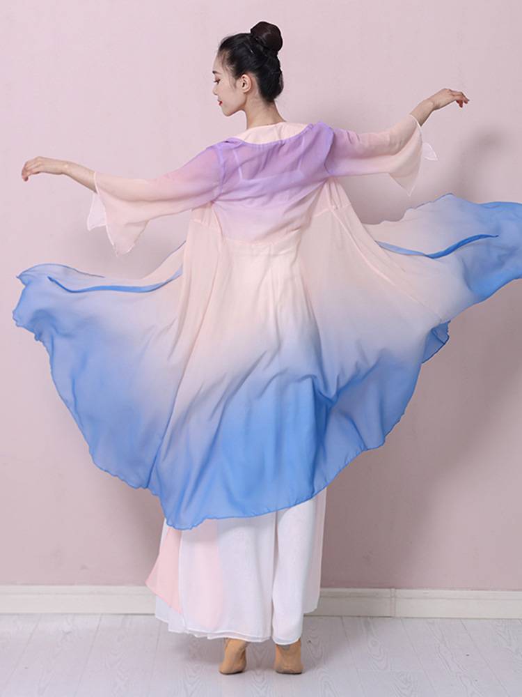 Classical dance clothing female elegant immortal top performance suit suits Chinese dance body rhyme gauze training girlfriend gown