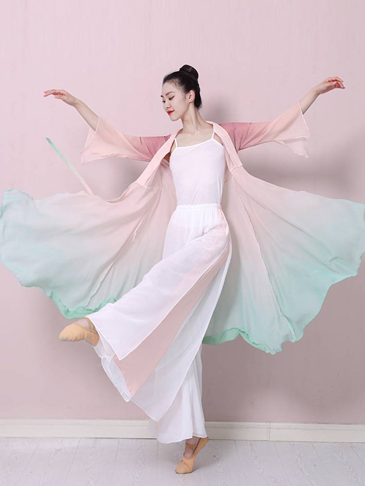 Classical dance clothing female elegant immortal top performance suit suits Chinese dance body rhyme gauze training girlfriend gown