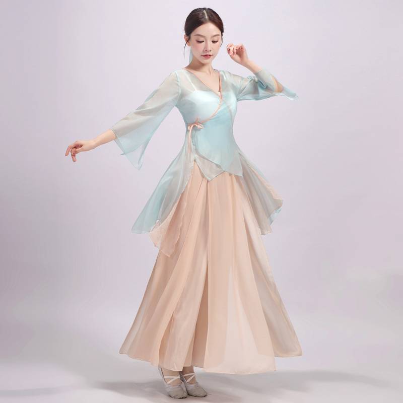 Classical dance clothing practice female classical dance clothing dance dance dance gauze training exercise ancient style to dress national performance clothing