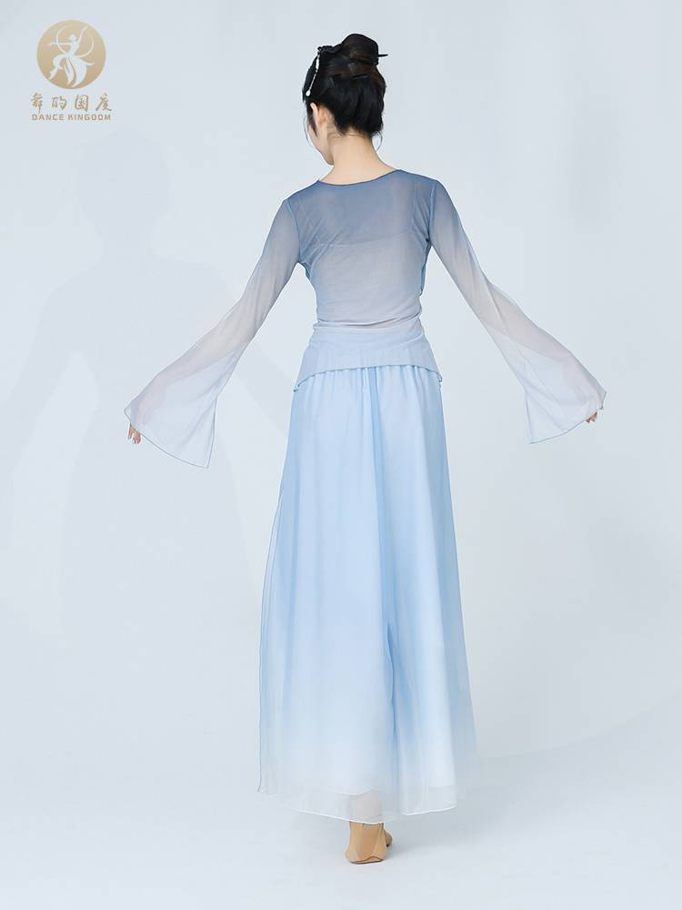 Dance of the country's summer classical dance clothing gradient gauze dance dance dance service female elegant practice service Chinese dance performance service