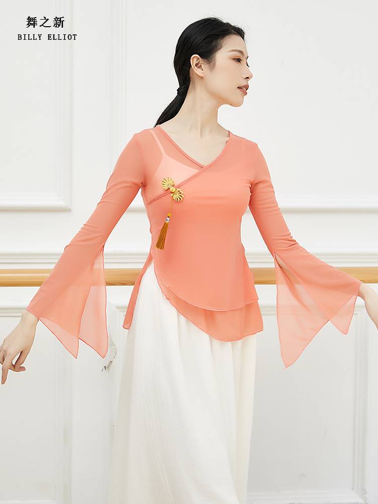 Classical dance yarn clothes rhyme new performance service girl elegant Chinese style fairy training skills dance dance top girl