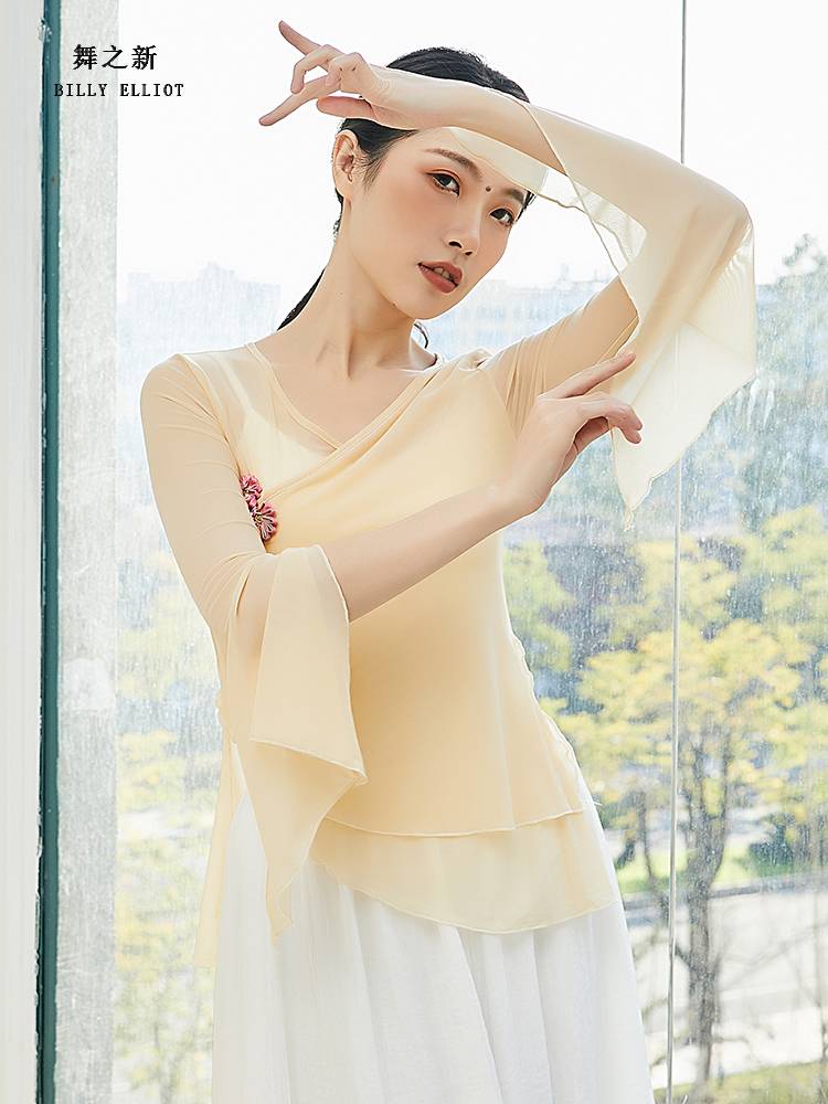 Classical dance yarn clothes rhyme new performance service girl elegant Chinese style fairy training skills dance dance top girl