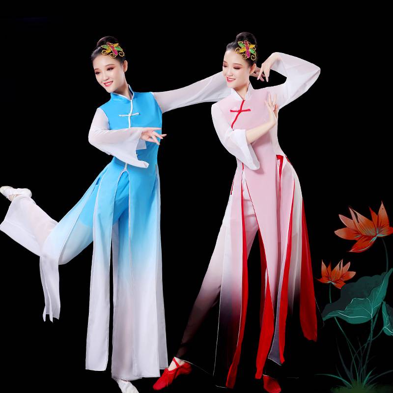 Chinese style classical dance clothing ethnic dance Kyushu Kyushu and the peak of the mountain flowing, the opening dance exercises, drums and ink