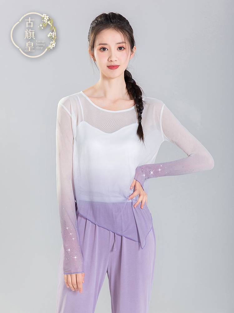 Ancient Banner Classical Dance Female Graphy Giney Jacket Chinese Dance Flowing Body Rhyme Modern Dance Performance Clothing Top