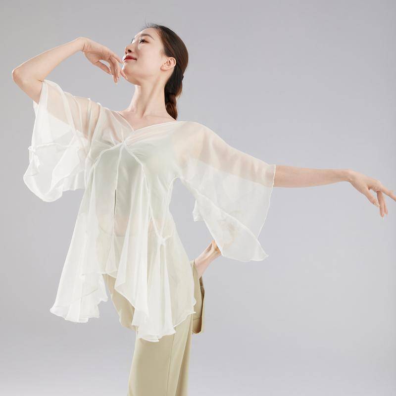 Classical dance fairy gauze clothes light and elegant Feifei sleeves performed dangling sense of modern dance body rhyme.