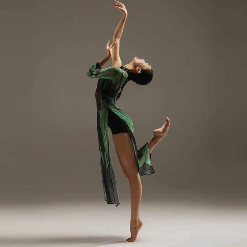 Classical dance ballet rhyme cheongsam performance service dance photography, clothing green snake performance service women's gauze adult
