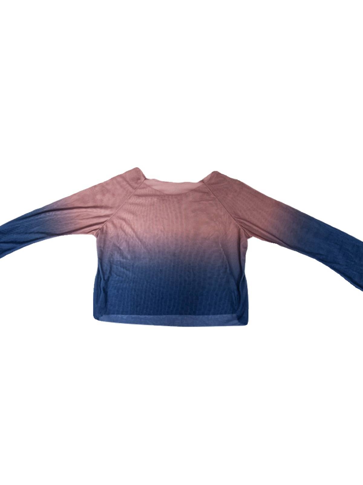 The new classical dancer body rhyme gauze fairy, elegant gradient horn sleeve top performance practice dance clothing
