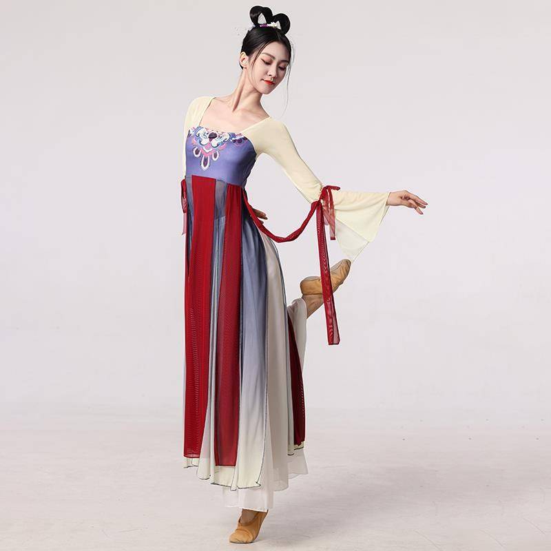 Classical dance long gauze female immortal elegant adult practice service Dunhuang flying sky dance Chinese dance ancient style performance service