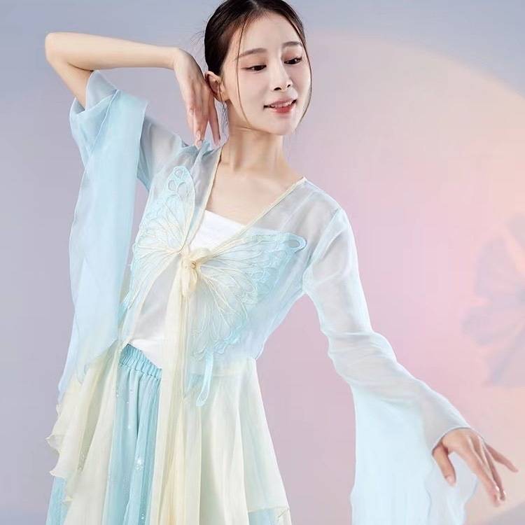 Liu Ge Classical Dance Dance Dance Dressing Dressing Fairy Fairy Gaunts Top Long Family Chinese Dance Performance Set Woman