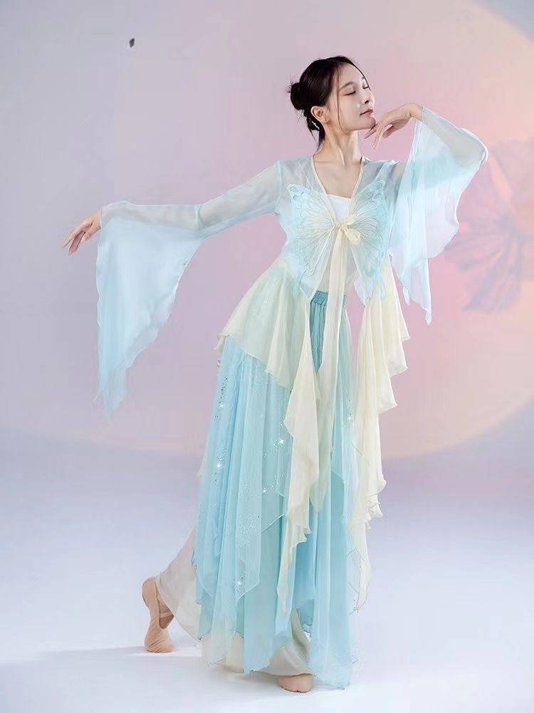 Liu Ge Classical Dance Dance Dance Dressing Dressing Fairy Fairy Gaunts Top Long Family Chinese Dance Performance Set Woman