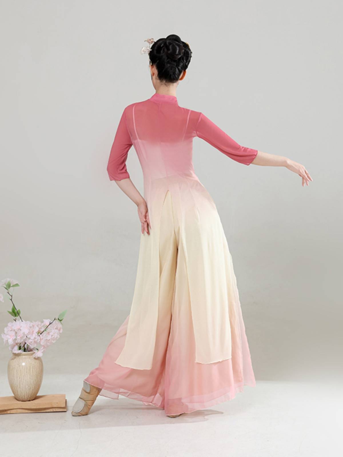 Classical dance clothing female elegant gauze performance cheongsam practice service fairy new Chinese style body rhyme art test service