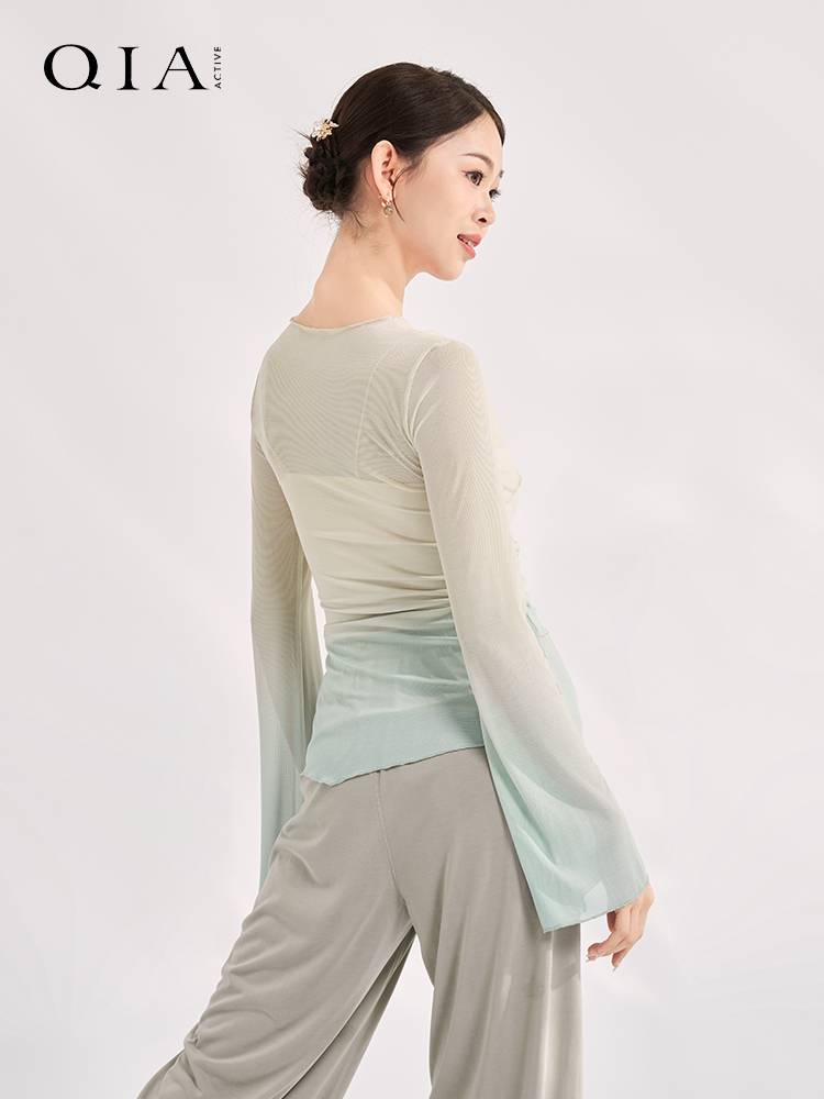 Qia Classical Dance Performance Services Female Chinese Dance Ink Wind Practice Hard Fun Sleeve Top Gradm -changing Gentle Clothes