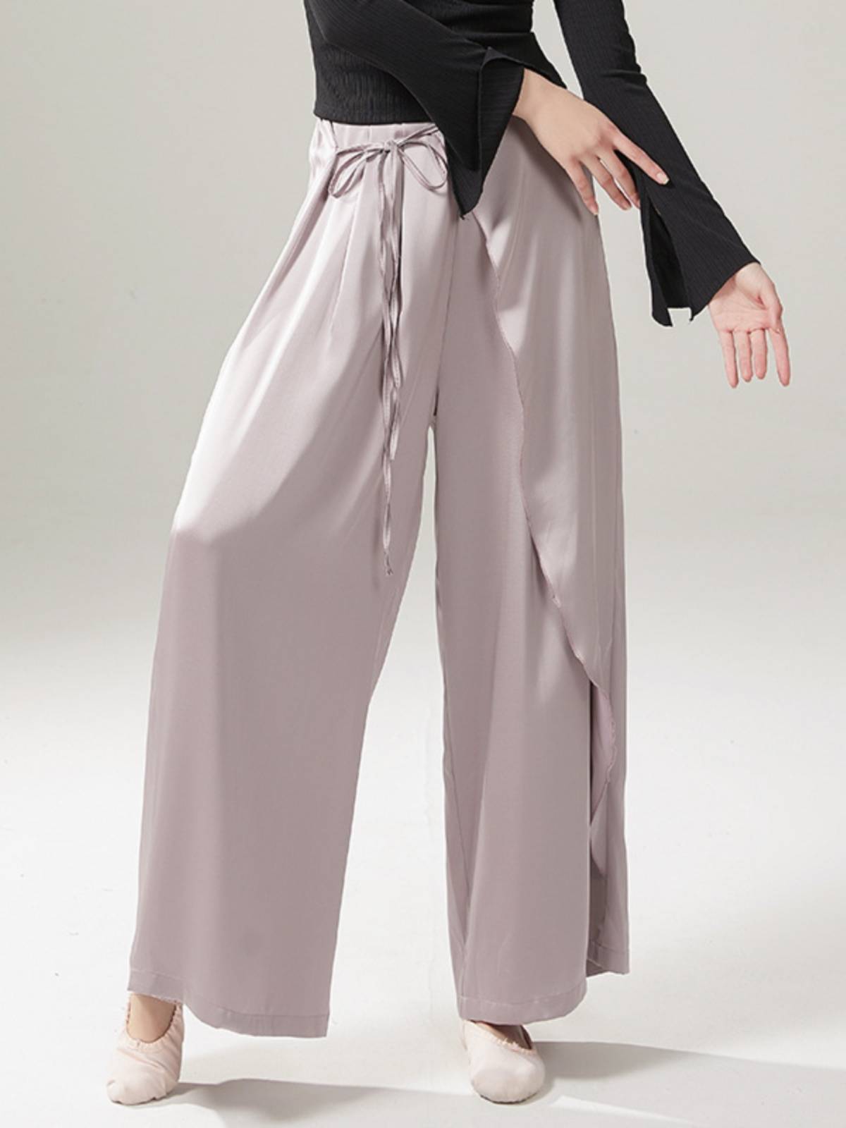 Classical dance pants loose and elegant side split skirt Modern dance Chinese dance exercise wide -leg pants performance clothing