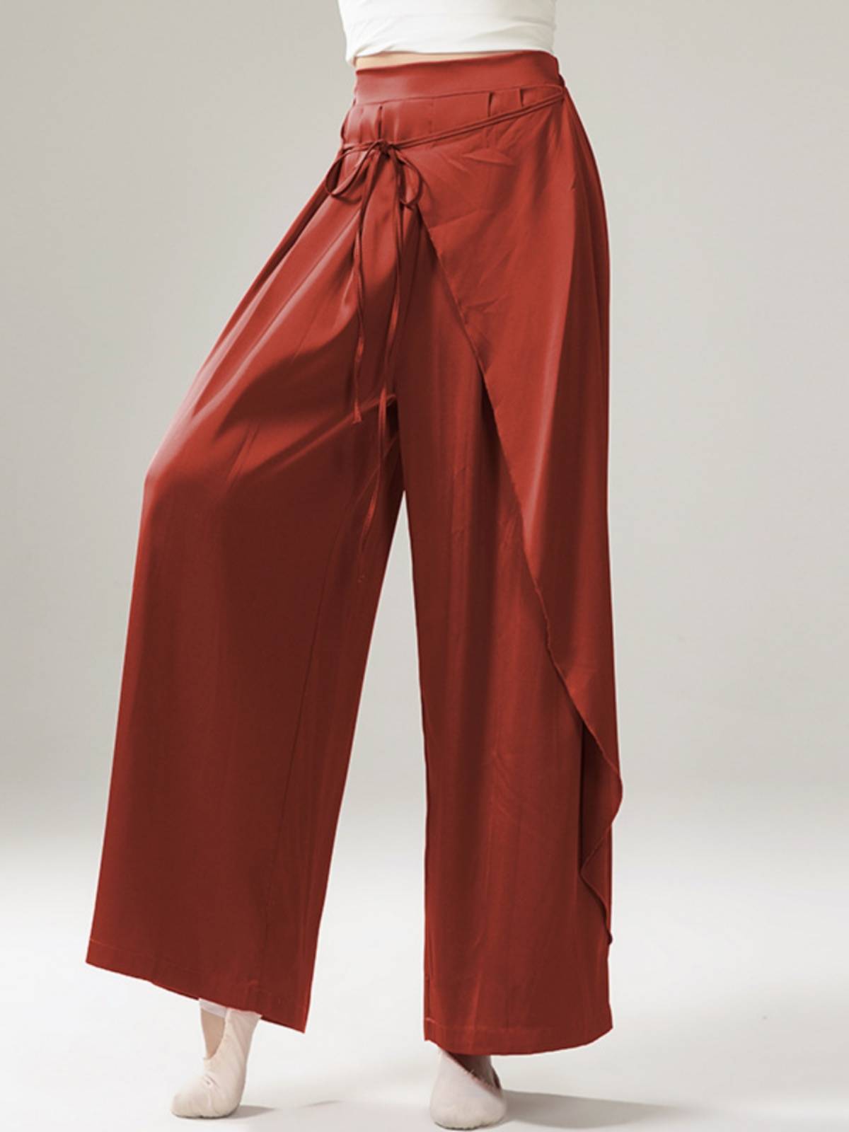 Classical dance pants loose and elegant side split skirt Modern dance Chinese dance exercise wide -leg pants performance clothing