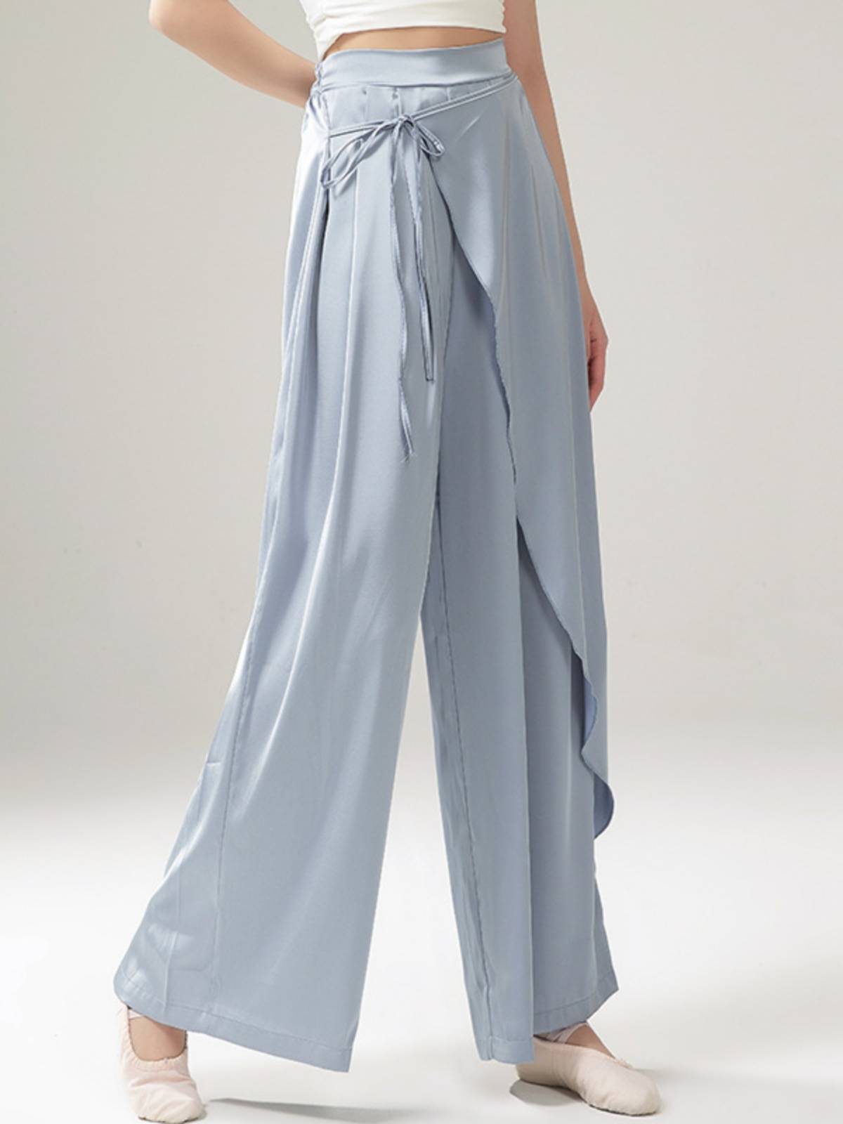 Classical dance pants loose and elegant side split skirt Modern dance Chinese dance exercise wide -leg pants performance clothing