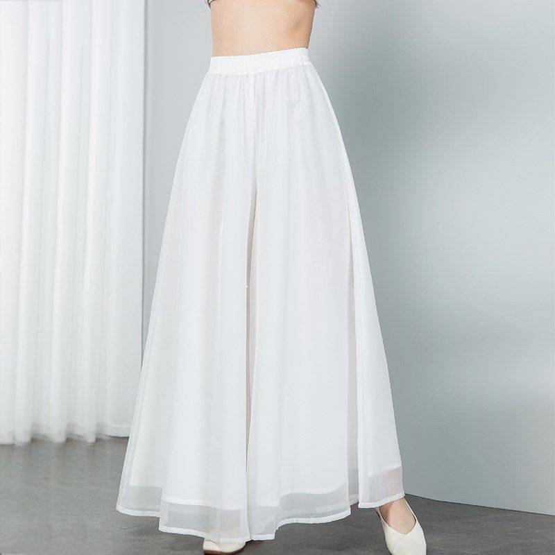 Yidu Yimu Classical Dance wide -leg pants double -layer Chinese style dance clothing elegant chiffon practice pants skirt modern dance