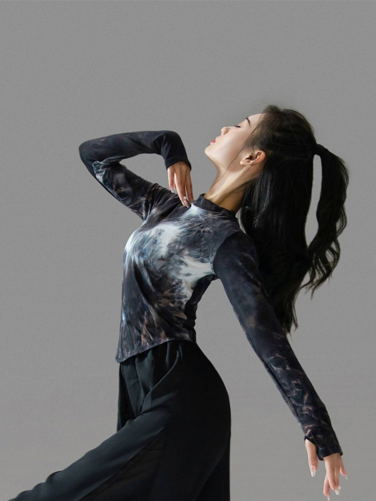 Classical dance service female 2024 new Chinese dance adult practitioner, elastic modern dance -shaped dress top