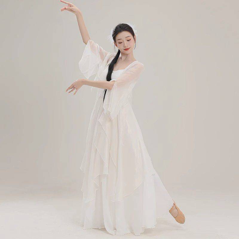 Performance service Performance new classical dance ancient style fairy gauze elegant set body rhyme Chinese dance practice top