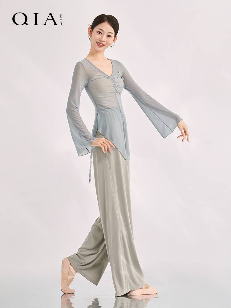 Qia Classical Dance Speed ​​Clothing Cloud Server Fun Sleeve Performance Server Top