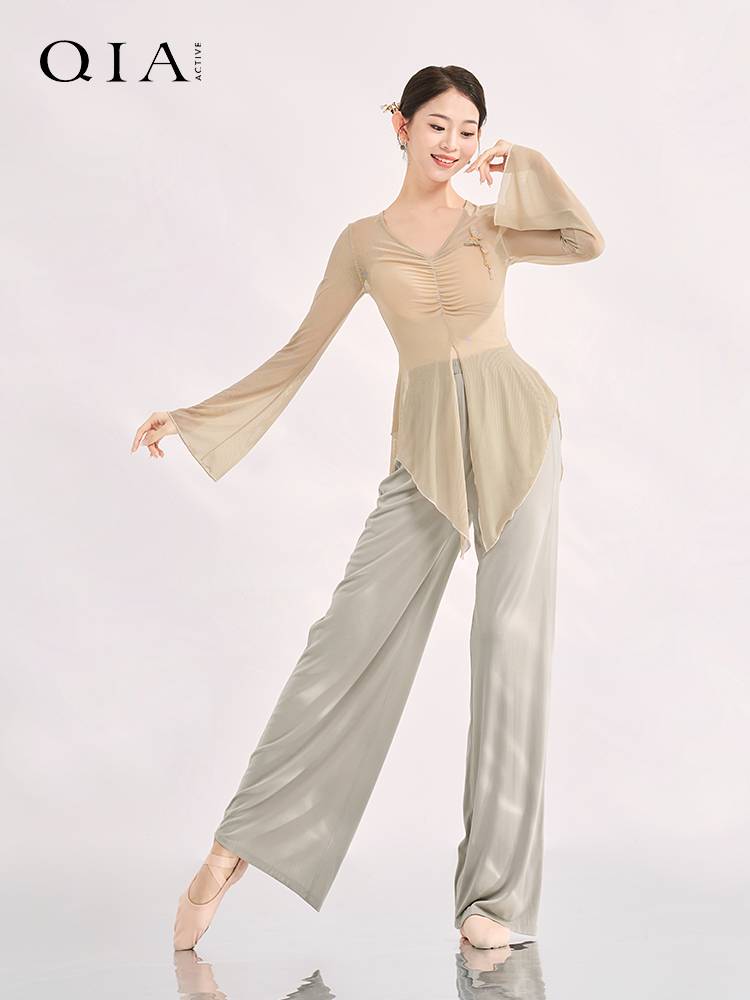 Qia Classical Dance Speed ​​Clothing Cloud Server Fun Sleeve Performance Server Top