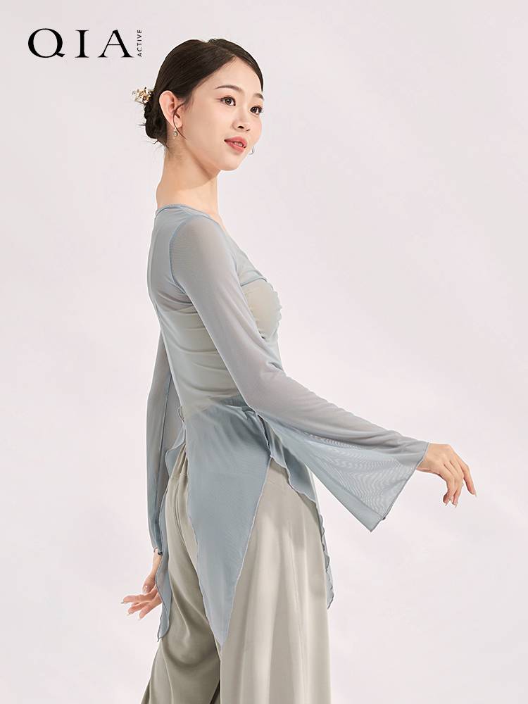 Qia Classical Dance Speed ​​Clothing Cloud Server Fun Sleeve Performance Server Top