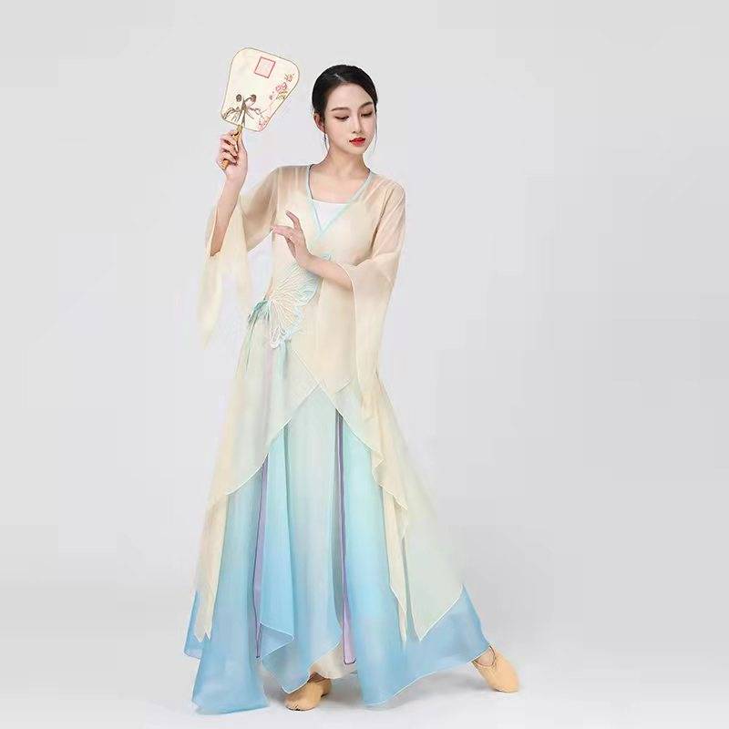 Classical Dance Server Body Rhyme Butterfly Gradient Spring Spring Sleeping Female Permaneous Training Foundation Chinese Dance Performance Service