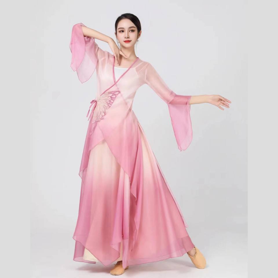 Classical Dance Server Body Rhyme Butterfly Gradient Spring Spring Sleeping Female Permaneous Training Foundation Chinese Dance Performance Service