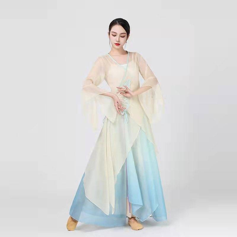 Classical Dance Server Body Rhyme Butterfly Gradient Spring Spring Sleeping Female Permaneous Training Foundation Chinese Dance Performance Service