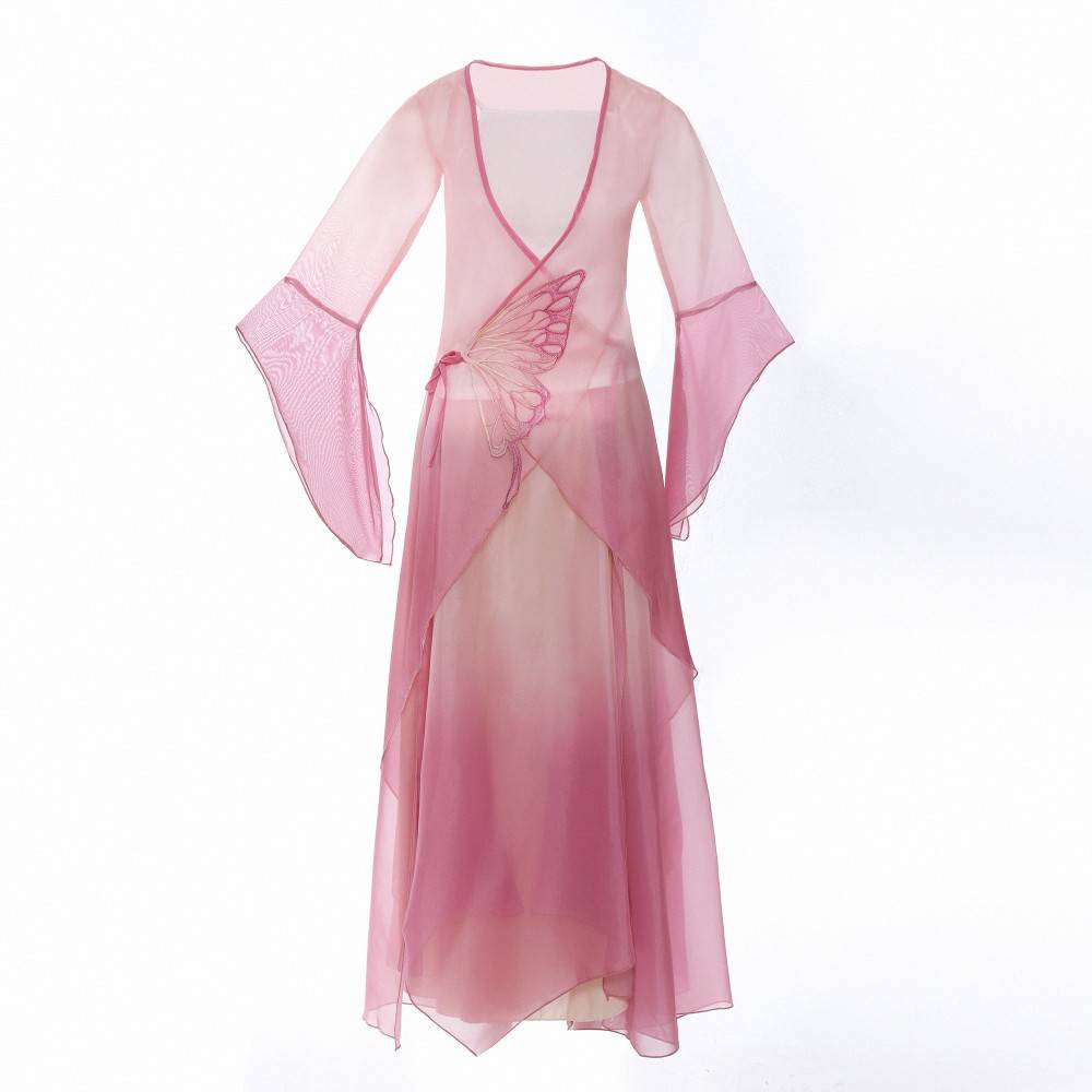 Classical Dance Server Body Rhyme Butterfly Gradient Spring Spring Sleeping Female Permaneous Training Foundation Chinese Dance Performance Service