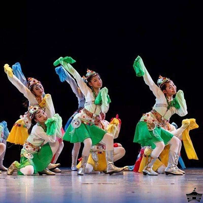 The eighth session of the small lotus style Longdamedo children's performance service classical Tibetan dance service water sleeve national performance service