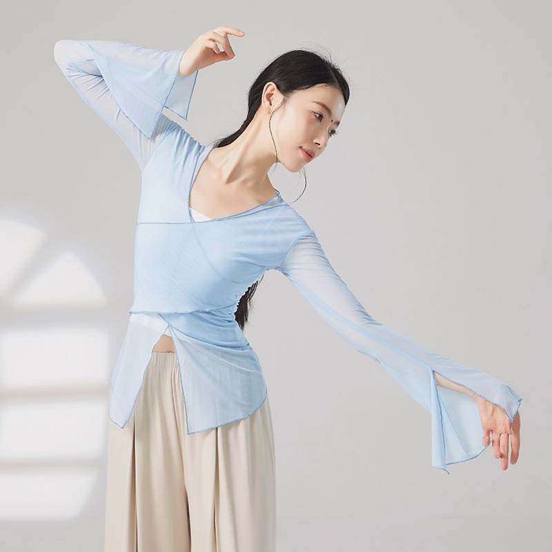 Classical dance dance clothing body rhyme yae Chinese national dance exercise skills clothing art test top