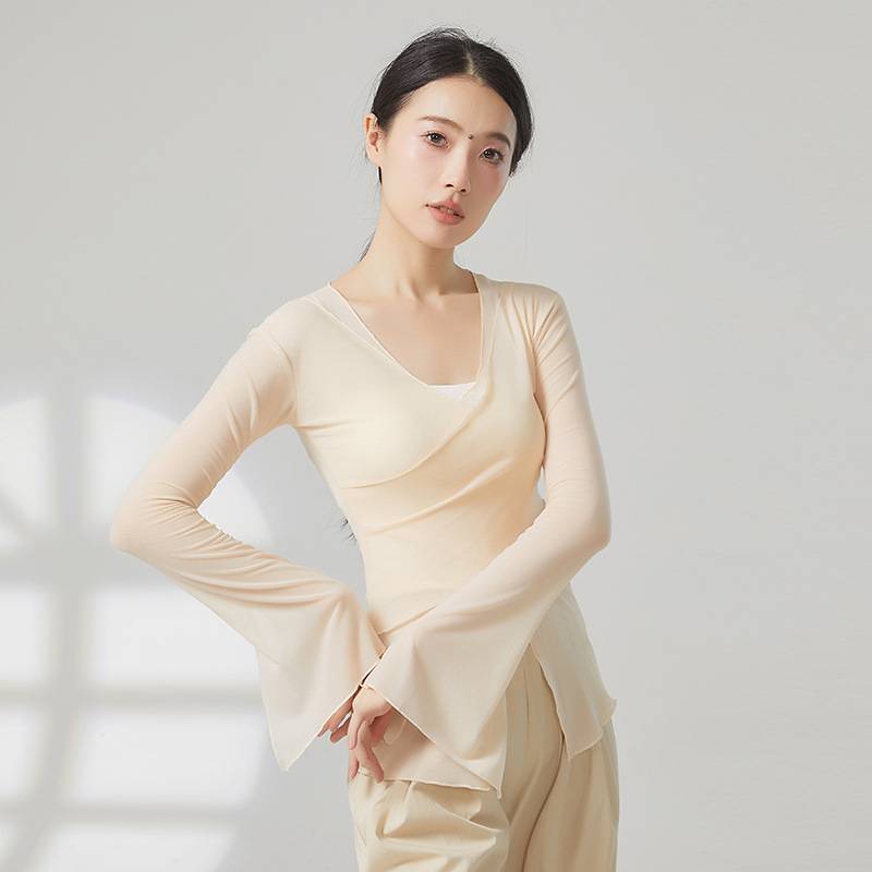 Classical dance dance clothing body rhyme yae Chinese national dance exercise skills clothing art test top