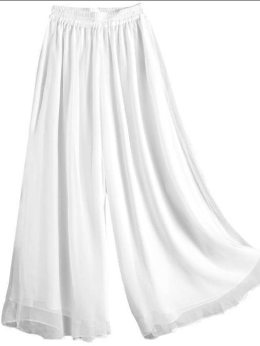 Spring and summer horse noodle skirt lined with white leggings cheongsam cheongsam inside to prevent light wide -leg pants classical dance yoga pants